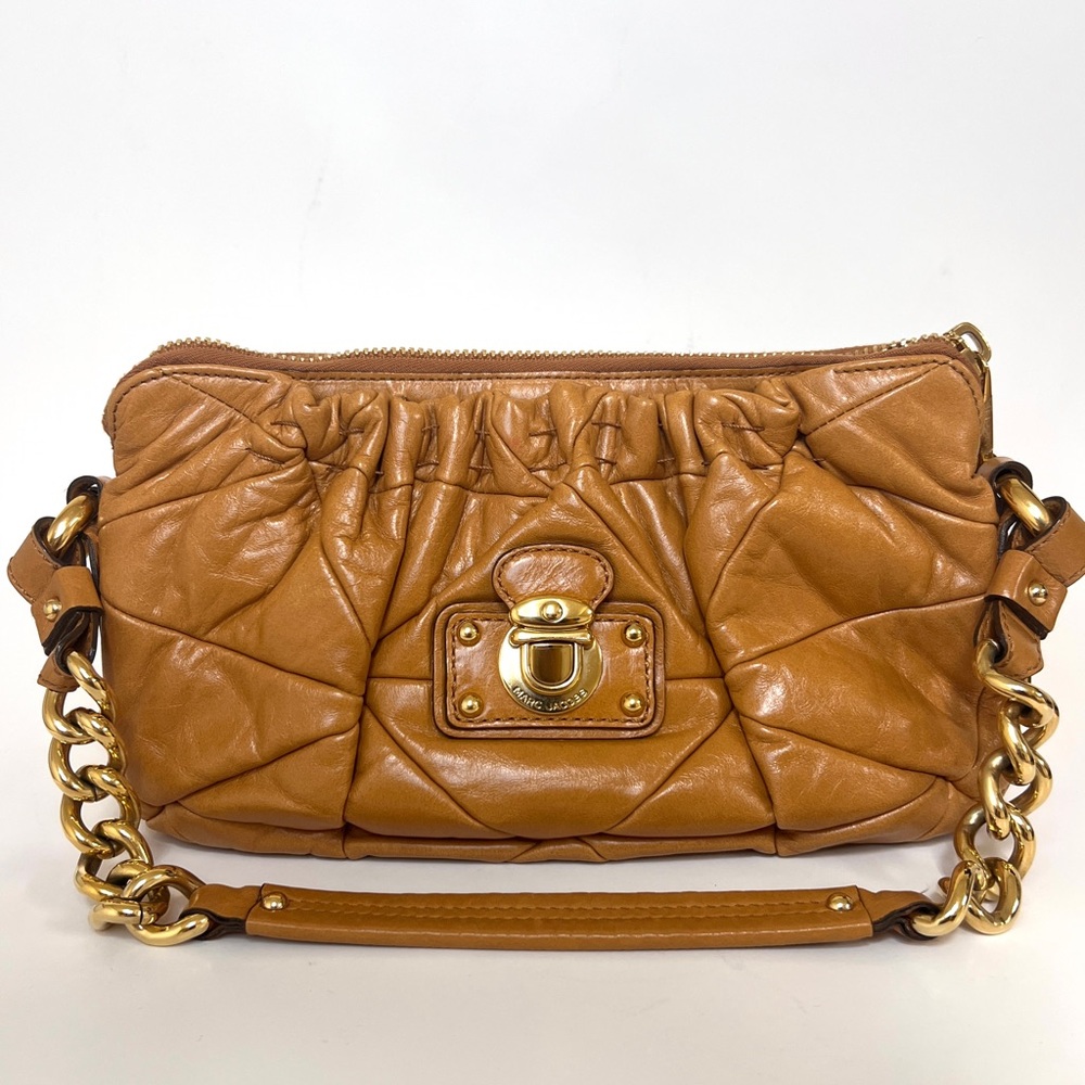Marc Jacobs Camila Calf Leather Chestnut Shoulder Bag/Purse (w/ Dustbag)